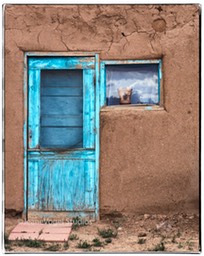 Blue Adobe Door