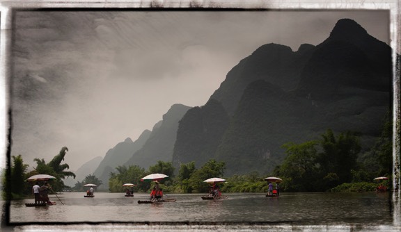 Rafting on the Li River